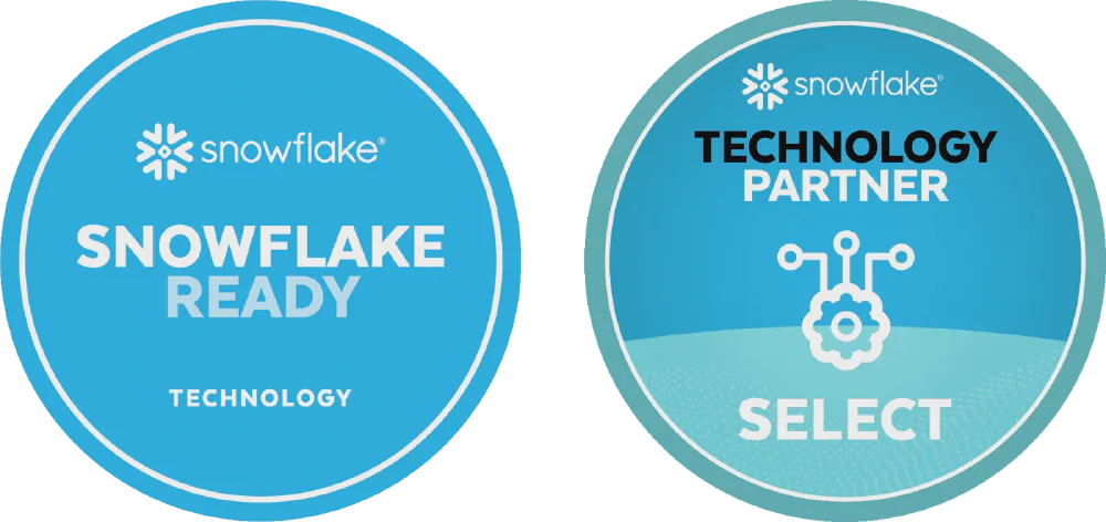 Snowflake Ready Technology and Snowflake Technology Partner Select badges
